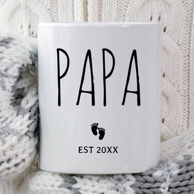 Pappa Est 2025 New Pappa Prospective Parent Gravid Kaffemugg (Skapare uppladdad)