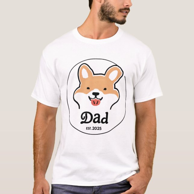 Pappa EST. 2025 Ny Fader T-shirt (Framsida)