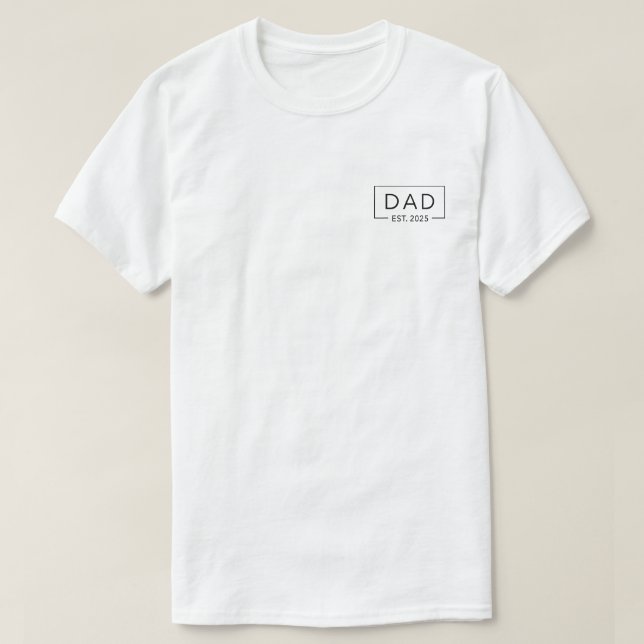 Pappa est 2025 pappa to be 2025 Logotyp New Pappa  T Shirt (Design framsida)