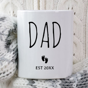 Pappa Est. 2025 Väntar sig Baby New Pappa första g Kaffemugg