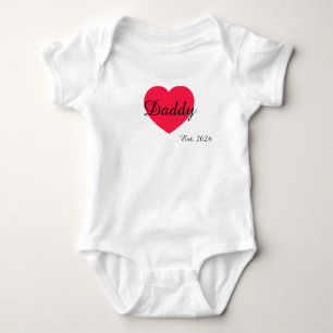 Pappa Est. 2026 Baby Bodysuit Första Fars Dag T Shirt