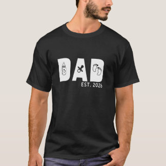 Pappa Est 2026 Första Fars Dag 2026 Uppflyttad til T Shirt