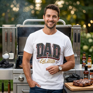 Pappa Est 2026 Första Gången Pappa Ny Pappa Presen T Shirt
