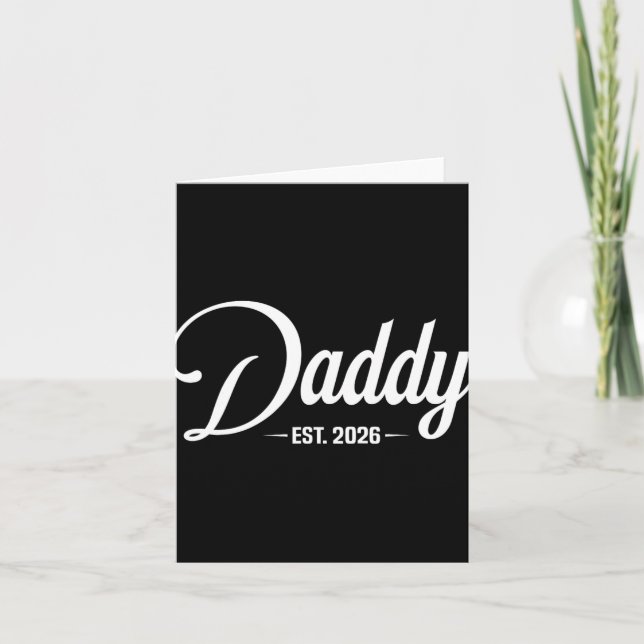 Pappa Est. 2026 Förväntar sig barn 2026, Far 2026  Kort (Framsida)