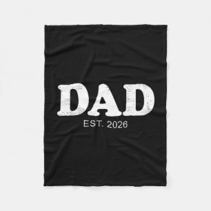 Pappa Est. 2026 Logotyp Pappa 2026 Laddar Ny Pappa Fleecefilt