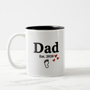 Pappa Est. 2026 Mugg Ny Pappa Present Bebis Fo