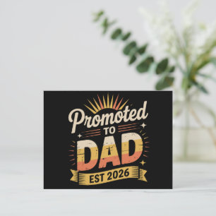 Pappa Est. 2026 Roligt Nytt Pappa Graviditets Till Meddelande Vykort