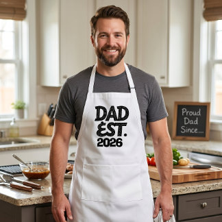 Pappa Est 2026 Stolt Pappa Sedan Förkläde