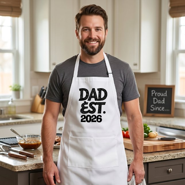 Pappa Est 2026 Stolt Pappa Sedan Förkläde (Dad Est 2026 Proud Father Since Adult Apron
)