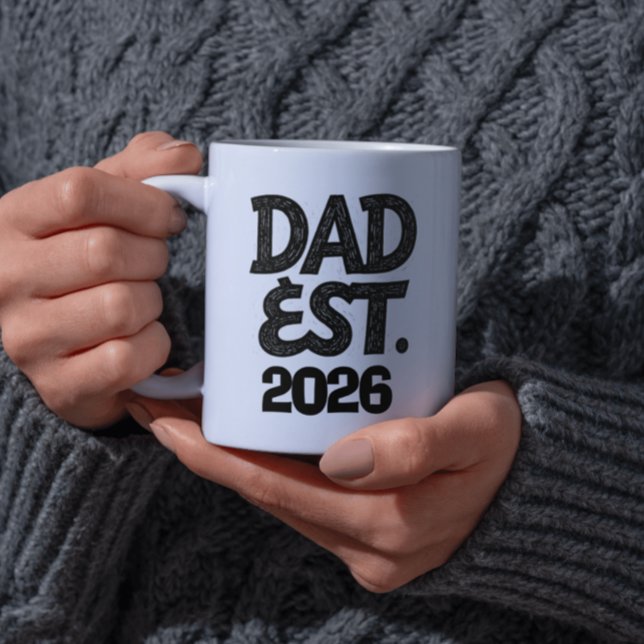 Pappa Est 2026 Stolt Pappa Sedan Kaffemugg (Dad Est 2026 Proud Father Since Coffee Mug)