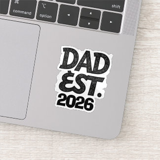 Pappa Est 2026 Stolt Pappa Sedan Klistermärken