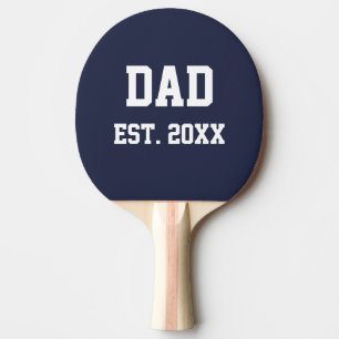 Pappa Est. 20xx År Mörkblå och Vit Pingisracket