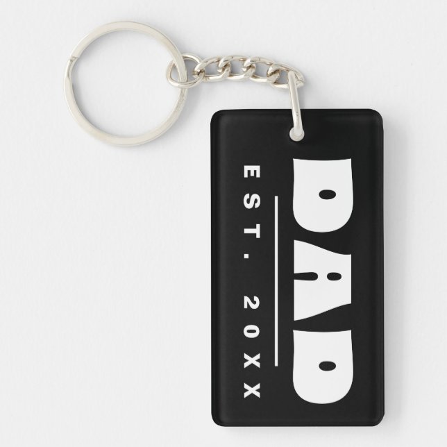Pappa Est. 20XX Modern Minimalistisk Enkel Svart & (Framsidan)