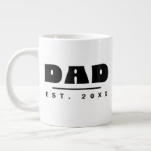 Pappa Est. 20XX Modern Typografi Jättekaffemugg