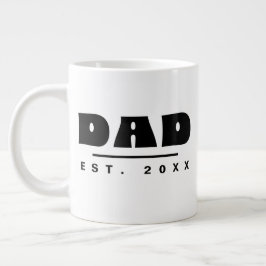 Pappa Est. 20XX Modern Typografi Jättekaffemugg Jumbo Mugg