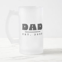 Pappa Est. 20XX Modern Typografi Svart