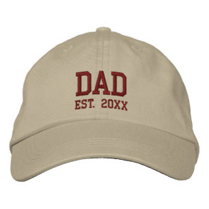 Pappa Est. ÅrText Mall Broderad Keps