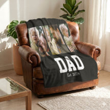 Pappa Est. Fet Svart Teckensnitt 3 Foto Fars Dag P