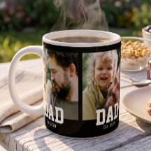 Pappa Est. Fet Svart Teckensnitt 3 Foto Fars Dag P