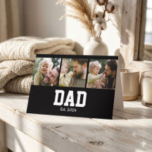 Pappa Est. Fet Svart Teckensnitt 3 Foto Fars Dag P