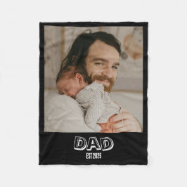 Pappa Est Foto Present Faderns Minne Fleecefilt