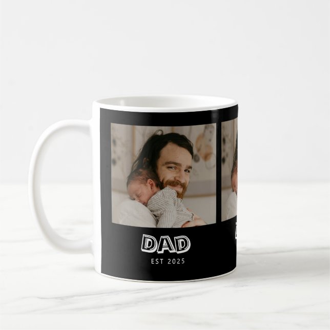 Pappa Est Foto Present Ny Pappa Minnessak Kaffemugg (Vänster)