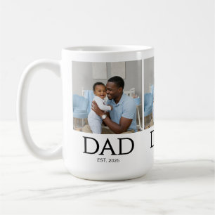 Pappa Est Grundad Klassiska Kepsar Vita Foto Kaffemugg