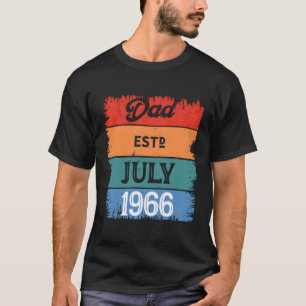 Pappa Est juli 1966 Proud Pappa Best Pappa Top Leg T Shirt