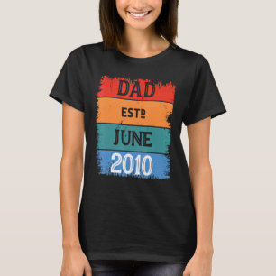 Pappa Est Jun 2010 Stolt Pappa Farfar Bästa Pappa T Shirt