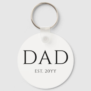 Pappa Est Modern New Pappa befordrad till Pappa Nyckelring