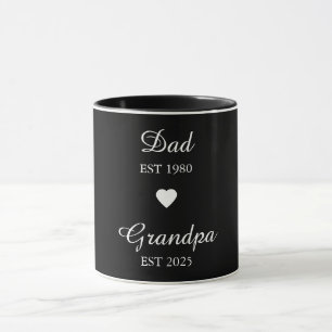 Pappa est. Och morfar est. Mugg - Anpassningsbar-å