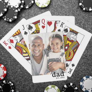 Pappa Establecerad Personlig Foto Casinokort