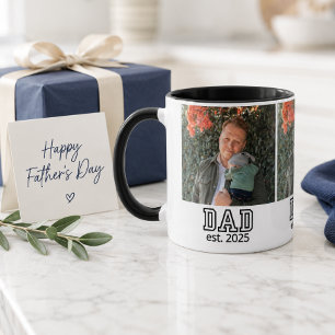 Pappa Establecerade Anpassad Års Foto Faderns Minn Mugg