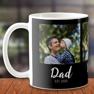 Pappa Established Script Svart 3 Foto Kaffemugg