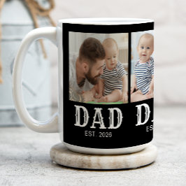 Pappa Established Typography Svart 3 Foto Kaffemugg