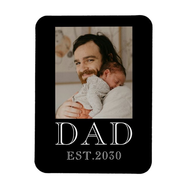 Pappa Estalished Baby Foto  Magnet (Vertikal)
