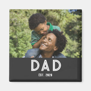 Pappa Estalished Foto Present Fars Dag Magnet