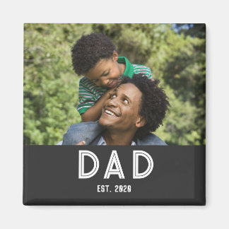 Pappa Estalished Foto Present Fars Dag Magnet