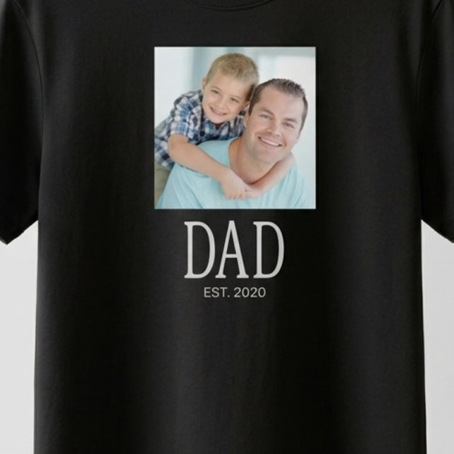 Pappa Estalished Script Foto  T Shirt (Skapare uppladdad)