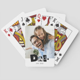 Pappa Etablerad Anpassad Familjefoto Modern Casinokort