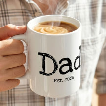 Pappa Etablerad Fet Svart Vit