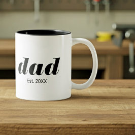 Pappa etablerad Ny pappagåva Två-Tonad Mugg