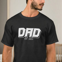 Pappa etablerade 2025 fet typografi T-shirt