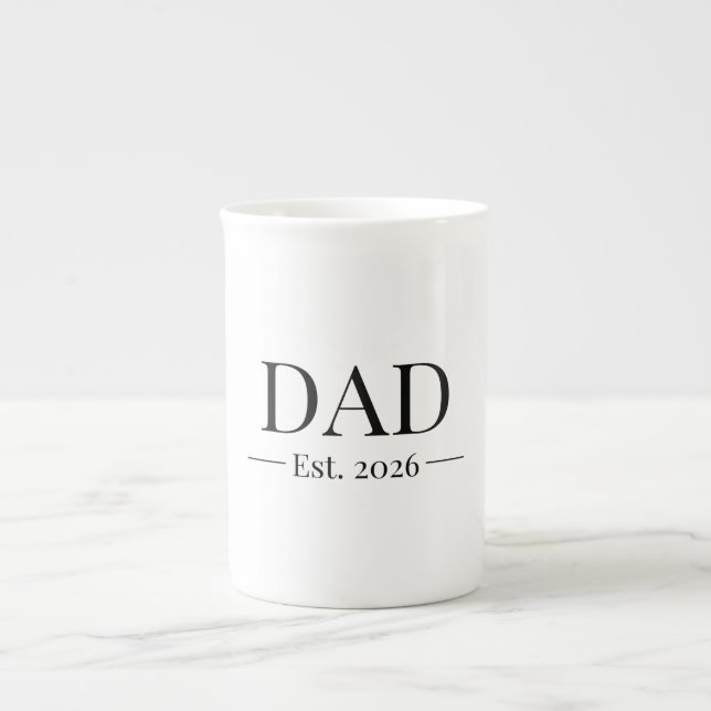 Pappa etablerade 2026 benporslin mugg (Framsidan)