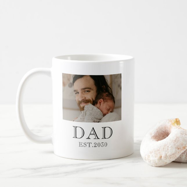 Pappa etablerade 2 foto  kaffemugg (Med munk)