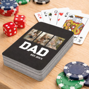 Pappa etablerade 3 foto anpassningsbart år gåva casinokort