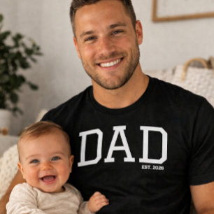 Pappa etablerade anpassningsbart år fars dag t shirt