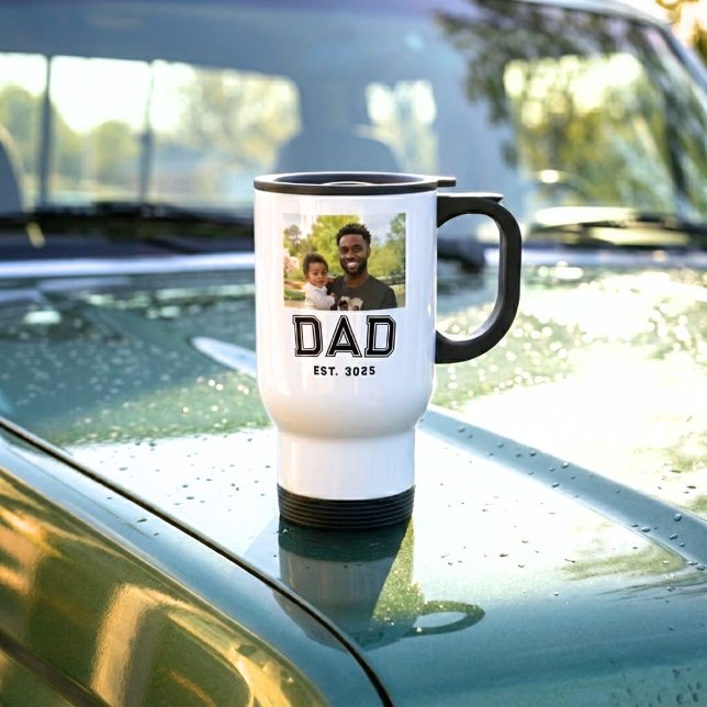 Pappa Etablerade År Fet Svart Vitt Foto Present Resemugg (Skapare uppladdad)