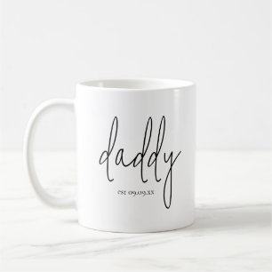 Pappa Etablerade datum Baby Namn New Pappa Kaffemugg