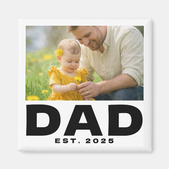 Pappa etablerade djärvt fotopresent magnet (Framsidan)